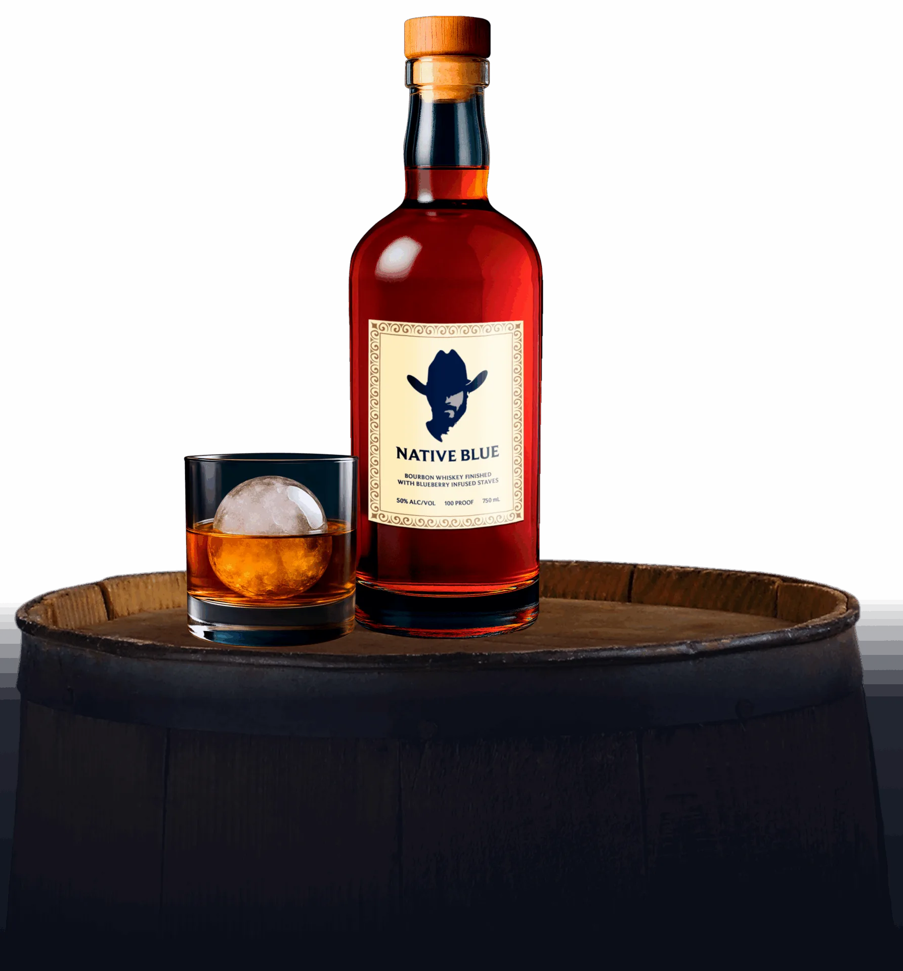 Native Blue Bourbon Bottle
